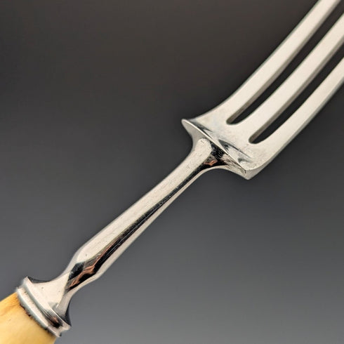 英國古董鹿角手柄牛排餐具 6 對套裝 Harrison Fisher & Co